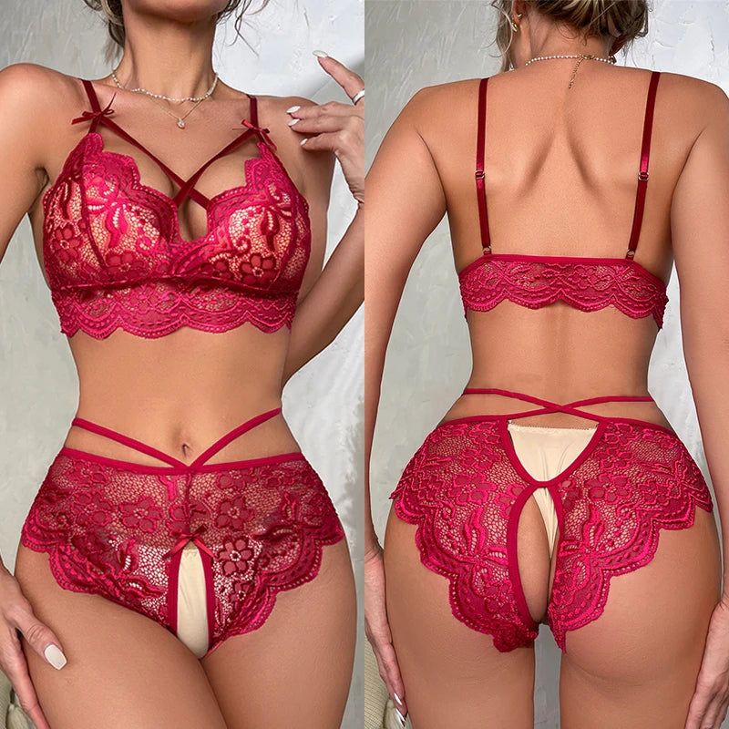 Underwear Green Sexy Lingerie 2pcs